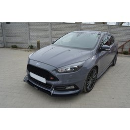 Накладка сплиттер на передний бампер вариант 4 на Ford Focus III ST рестайл